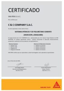 Certificado SIKA Homologación CyC Company_001